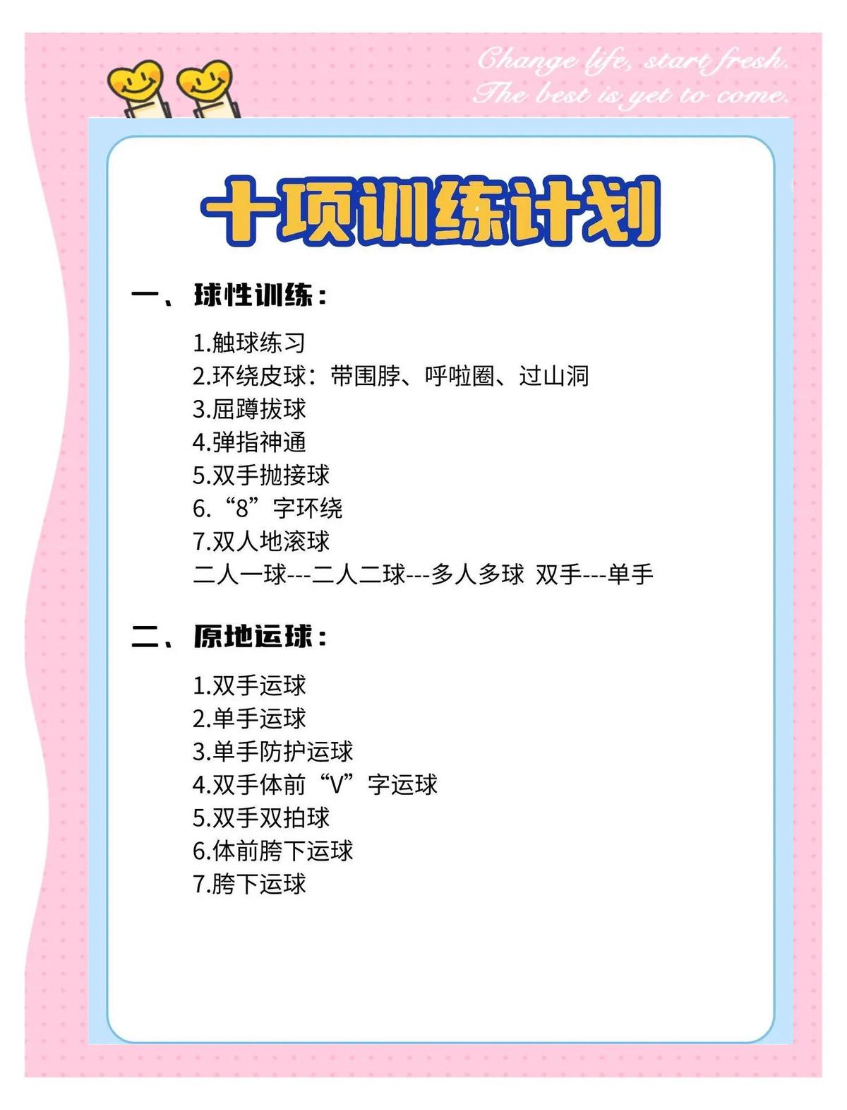 外国篮球训练师的训练内容规划
